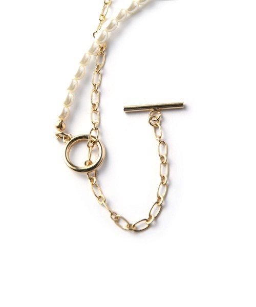 marjour（マージュール）の「CHAIN×PEARL NECKLACE（ネックレス・レディース・ホワイト系・FREE）」の12枚目の写真