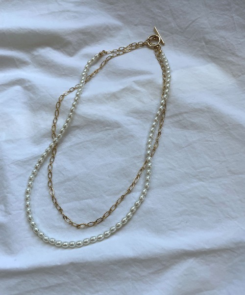 marjour（マージュール）の「CHAIN×PEARL NECKLACE（ネックレス・レディース・ホワイト系・FREE）」の13枚目の写真