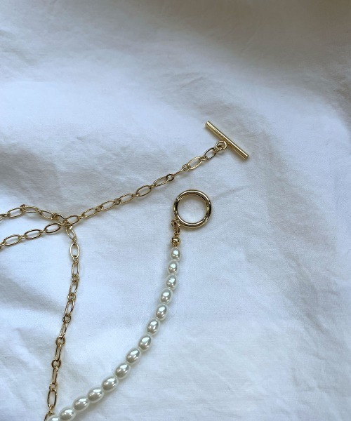 marjour（マージュール）の「CHAIN×PEARL NECKLACE（ネックレス・レディース・ホワイト系・FREE）」の15枚目の写真