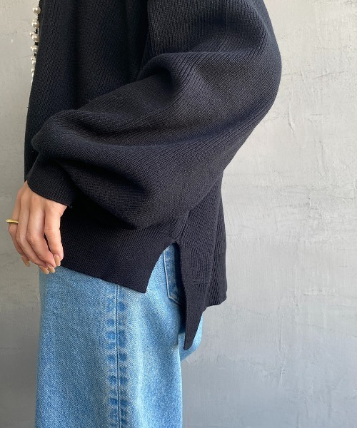 JEANS FACTORY （ジーンズファクトリー）の「[MAISON DE L'ALLURE/メゾンドゥラリュール] パールデザイン ニットカーディガン（ニット/セーター・レディース・ネイビー/ブラック/オフホワイト・F）」の15枚目の写真