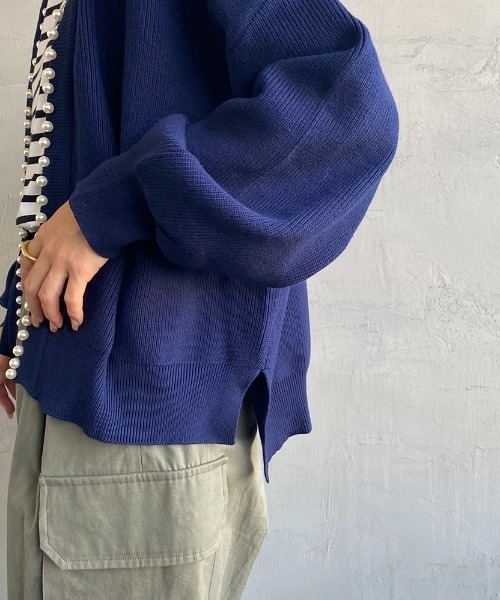 JEANS FACTORY （ジーンズファクトリー）の「[MAISON DE L'ALLURE/メゾンドゥラリュール] パールデザイン ニットカーディガン（ニット/セーター・レディース・ネイビー/ブラック/オフホワイト・F）」の16枚目の写真