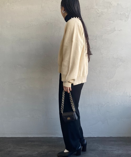 JEANS FACTORY （ジーンズファクトリー）の「[MAISON DE L'ALLURE/メゾンドゥラリュール] パールデザイン ニットカーディガン（ニット/セーター・レディース・ネイビー/ブラック/オフホワイト・F）」の9枚目の写真
