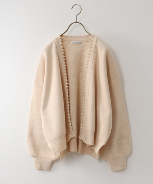 JEANS FACTORY （ジーンズファクトリー）の「[MAISON DE L'ALLURE/メゾンドゥラリュール] パールデザイン ニットカーディガン（ニット/セーター・レディース・ネイビー/ブラック/オフホワイト・F）」の20枚目の写真