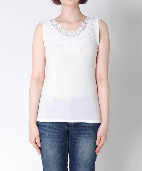 Cepica（セピカ）の「TioTio 2Wayパーツレースタンク（タンクトップ・レディース・グレー/ブラック/オフホワイト・FREE）」の14枚目の写真