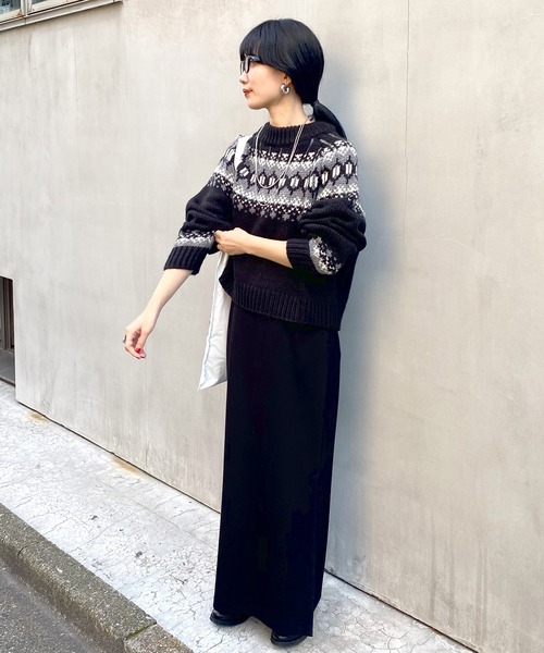 SHENERY（シーナリー）の「ノルディックショートニット（ニット/セーター・レディース・オフホワイト/ブラック・FREE）」の21枚目の写真