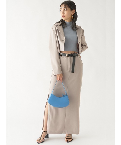 SNIDEL(スナイデル)の「クロップドニットタンクトップ(タンクトップ・レディース・ホワイト/ブラック/サックスブルー/モカ・FREE)」の21枚目の写真