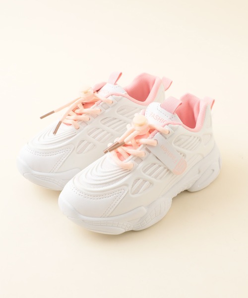 URBAN CHERRY（アーバンチェリー）の「デザインダッドシューズ（スニーカー・キッズ・グリーン/ピンク/グレー・18.0cm/22.0cm/20.0cm/17.0cm/19.5cm/17.5cm/21.5cm/18.5cm/16.5cm/21.0cm/20.5cm/19.0cm）」の3枚目の写真