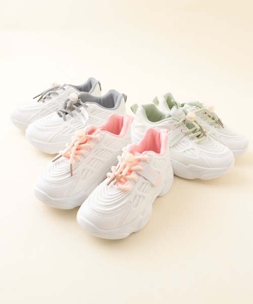 URBAN CHERRY（アーバンチェリー）の「デザインダッドシューズ（スニーカー・キッズ・グリーン/ピンク/グレー・18.0cm/22.0cm/20.0cm/17.0cm/19.5cm/17.5cm/21.5cm/18.5cm/16.5cm/21.0cm/20.5cm/19.0cm）」の8枚目の写真