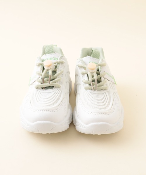 URBAN CHERRY（アーバンチェリー）の「デザインダッドシューズ（スニーカー・キッズ・グリーン/ピンク/グレー・18.0cm/22.0cm/20.0cm/17.0cm/19.5cm/17.5cm/21.5cm/18.5cm/16.5cm/21.0cm/20.5cm/19.0cm）」の13枚目の写真