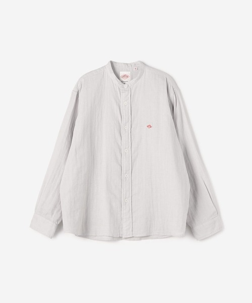 DANTON(ダントン)の「DANTON | 〈別注〉ダブルガーゼ バンドカラーシャツ WOMEN(シャツ/ブラウス・レディース・ピンク/ライトグレー/ホワイト・34/36)」の1枚目の写真