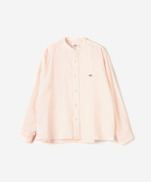 DANTON(ダントン)の「DANTON | 〈別注〉ダブルガーゼ バンドカラーシャツ WOMEN(シャツ/ブラウス・レディース・ピンク/ライトグレー/ホワイト・34/36)」の9枚目の写真