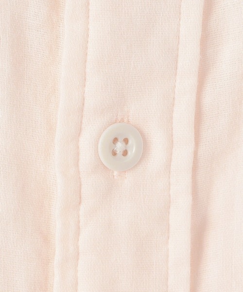 DANTON(ダントン)の「DANTON | 〈別注〉ダブルガーゼ バンドカラーシャツ WOMEN(シャツ/ブラウス・レディース・ピンク/ライトグレー/ホワイト・34/36)」の4枚目の写真