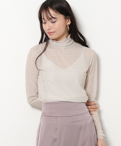 mysty woman(ミスティウーマン)の「シアークシュクシュインナー 190075(Tシャツ/カットソー・レディース・チャコールグレー/ブラック/オフホワイト/ホワイト系その他/ライトパープル・FREE)」の11枚目の写真