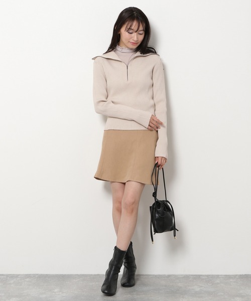 mysty woman(ミスティウーマン)の「シアークシュクシュインナー 190075(Tシャツ/カットソー・レディース・チャコールグレー/ブラック/オフホワイト/ホワイト系その他/ライトパープル・FREE)」の8枚目の写真