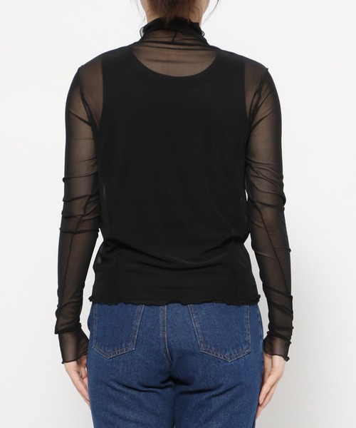 mysty woman(ミスティウーマン)の「シアークシュクシュインナー 190075(Tシャツ/カットソー・レディース・チャコールグレー/ブラック/オフホワイト/ホワイト系その他/ライトパープル・FREE)」の21枚目の写真