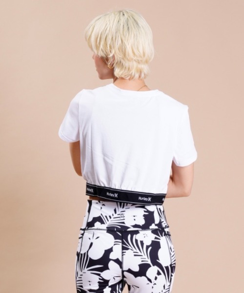 Hurley （ハーレー）の「Hurley/ハーレー  水陸両用/ショート丈ロゴジャガードバンドTシャツ/ラッシュガード   WSS2320033（Tシャツ/カットソー・レディース・ホワイト/カーキ/ブラック・M/S）」の8枚目の写真