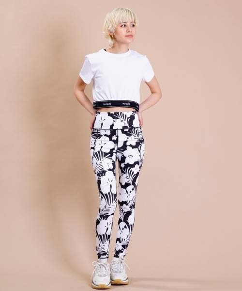 Hurley （ハーレー）の「Hurley/ハーレー  水陸両用/ショート丈ロゴジャガードバンドTシャツ/ラッシュガード   WSS2320033（Tシャツ/カットソー・レディース・ホワイト/カーキ/ブラック・M/S）」の9枚目の写真