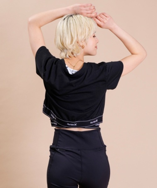 Hurley （ハーレー）の「Hurley/ハーレー  水陸両用/ショート丈ロゴジャガードバンドTシャツ/ラッシュガード   WSS2320033（Tシャツ/カットソー・レディース・ホワイト/カーキ/ブラック・M/S）」の13枚目の写真