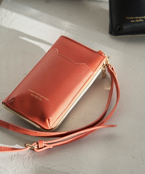 ROPE' PICNIC（ロペピクニック）の「【WEB限定カラー:ブルー,オレンジ】スマホ＆ウォレットショルダーバッグ（ショルダーバッグ・レディース・ブラック/ブルー/オレンジ/キナリ・FREE）」の4枚目の写真