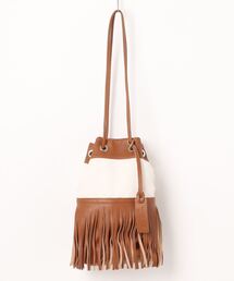 inter-chaussures | 【MARCO MASI】レザーフリンジ巾着バッグ(Q36412)(トートバッグ)