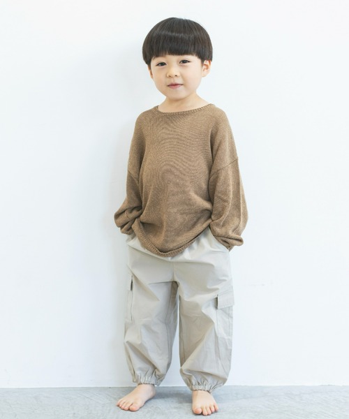 ooju(オージュ)の「【ooju】ルーズニット(キッズ)(ニット/セーター・キッズ・オフホワイト/ブラウン・1/2/3/4)」の2枚目の写真