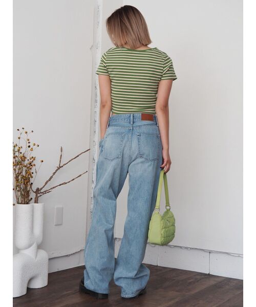 EVRIS（エヴリス）の「SUNNYショートTシャツ（Tシャツ/カットソー・レディース・ベージュ/ピンク/ブラック/ホワイト/グリーン/ブルー/パープル・FREE）」の10枚目の写真