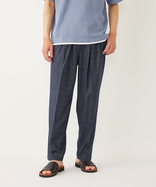 SHIPS Colors（シップス カラーズ）の「SHIPS Colors: テーパード ワイド トラウザー パンツ（その他パンツ・メンズ・ベージュ/ネイビー/ライトグレー/ブラック/ブラウン/ブルー/ベージュ系その他・MEDIUM/LARGE/SMALL）」の7枚目の写真