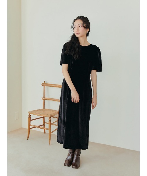 Ayla(アイラ)の「back ribbon velvet dress(ドレス・レディース・ブラック/ベージュ・FREE)」の11枚目の写真