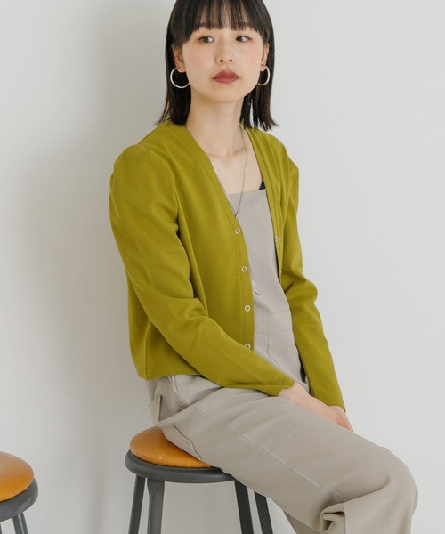 UR Lab.（アーバンリサーチラボ）の「『UR TECH ひやサラクール』 パフカーディガン（カーディガン/ボレロ・レディース・グリーン系その他/ブラウン/ブラック・FREE）」の3枚目の写真