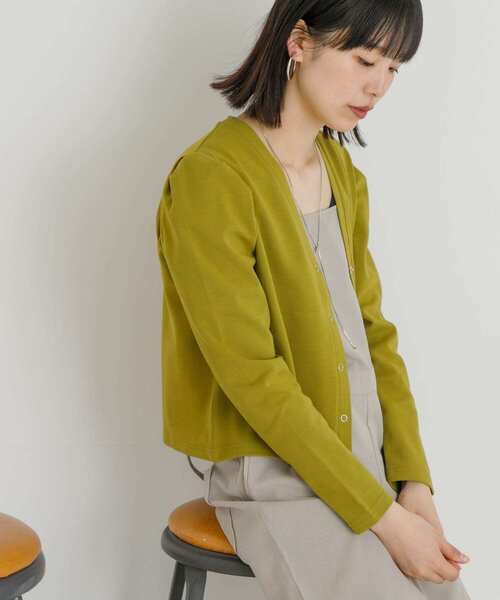 UR Lab.（アーバンリサーチラボ）の「『UR TECH ひやサラクール』 パフカーディガン（カーディガン/ボレロ・レディース・グリーン系その他/ブラウン/ブラック・FREE）」の5枚目の写真