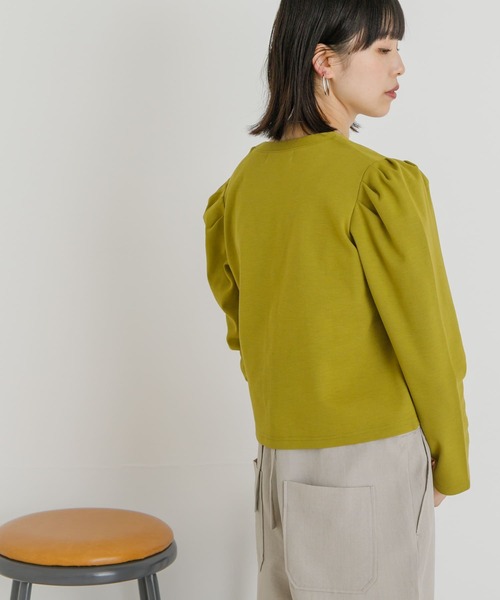 UR Lab.（アーバンリサーチラボ）の「『UR TECH ひやサラクール』 パフカーディガン（カーディガン/ボレロ・レディース・グリーン系その他/ブラウン/ブラック・FREE）」の7枚目の写真