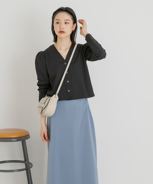 UR Lab.（アーバンリサーチラボ）の「『UR TECH ひやサラクール』 パフカーディガン（カーディガン/ボレロ・レディース・グリーン系その他/ブラウン/ブラック・FREE）」の11枚目の写真