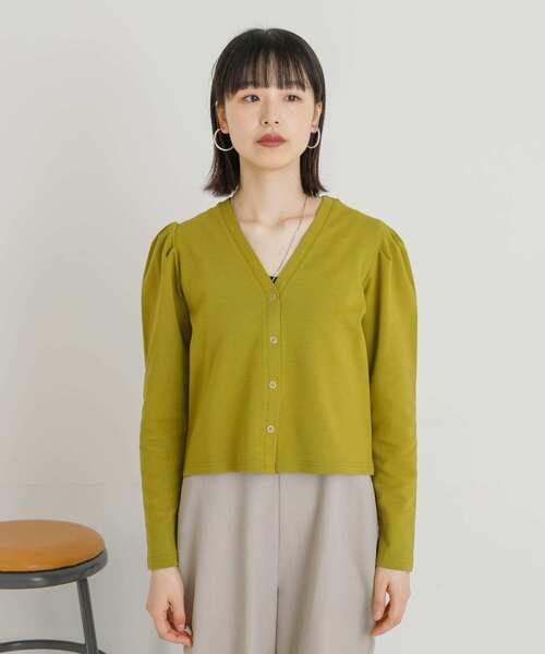 UR Lab.（アーバンリサーチラボ）の「『UR TECH ひやサラクール』 パフカーディガン（カーディガン/ボレロ・レディース・グリーン系その他/ブラウン/ブラック・FREE）」の17枚目の写真