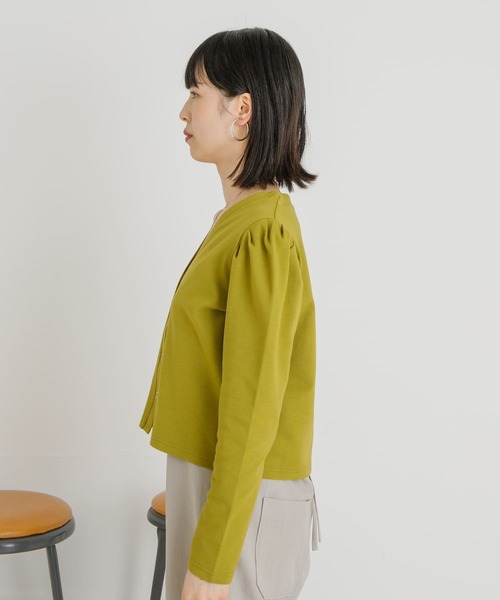 UR Lab.（アーバンリサーチラボ）の「『UR TECH ひやサラクール』 パフカーディガン（カーディガン/ボレロ・レディース・グリーン系その他/ブラウン/ブラック・FREE）」の18枚目の写真