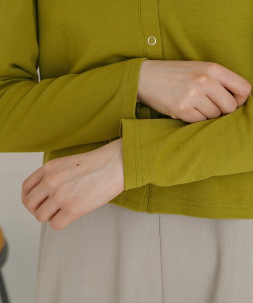 UR Lab.（アーバンリサーチラボ）の「『UR TECH ひやサラクール』 パフカーディガン（カーディガン/ボレロ・レディース・グリーン系その他/ブラウン/ブラック・FREE）」の22枚目の写真