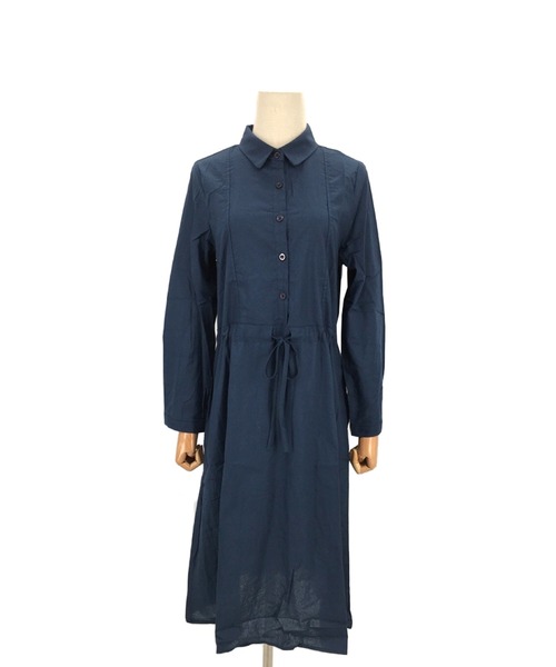 セール⭐︎藍染　紋　古布　リメイク　フレアシルエットワンピース　ゆったりサイズ 藍染 紋 古布 リメイク フレアシルエットワンピース ゆったりサイズ