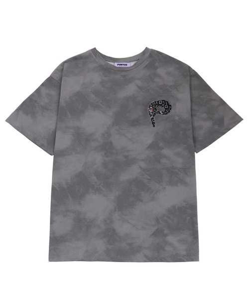 PUNYUS(プニュズ)の「パンサー刺繍タイダイTシャツ(Tシャツ/カットソー・レディース・グリーン/スミクロ/パープル/イエロー/ブルー・3/4)」の16枚目の写真