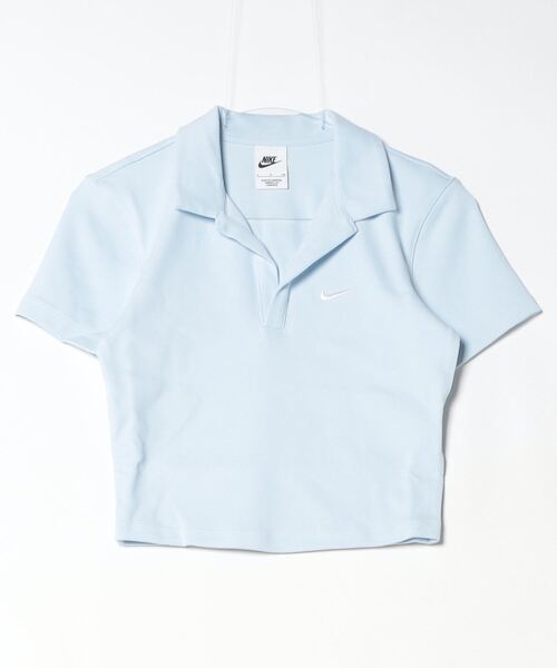 NIKE（ナイキ）の「NIKE/ナイキ WS NSW エッセンシャル S/S ポロシャツ（ポロシャツ・レディース・ブラック/ホワイト/オフホワイト/ライトブルー/ブルー系その他/ホワイト系その他/オレンジ/ベージュ・M/L/XL/S）」の7枚目の写真