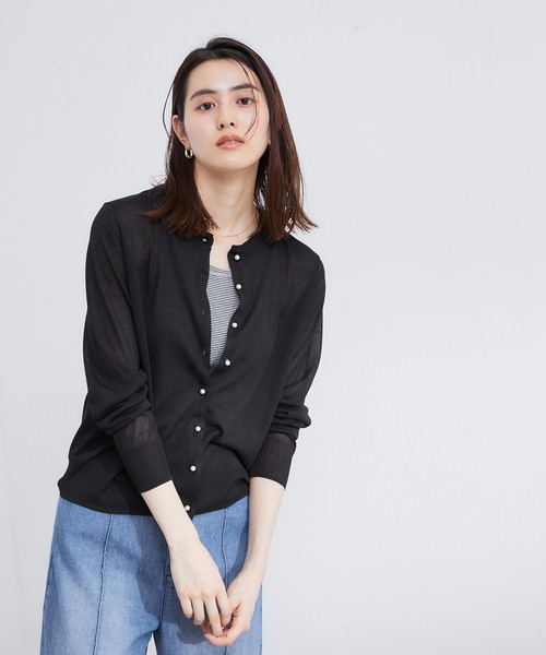 ROPE'（ロペ）の「イミテーションパールボタンカーディガン（カーディガン/ボレロ・レディース・オレンジ系その他2/ブラック/ベージュ系その他・38）」の22枚目の写真