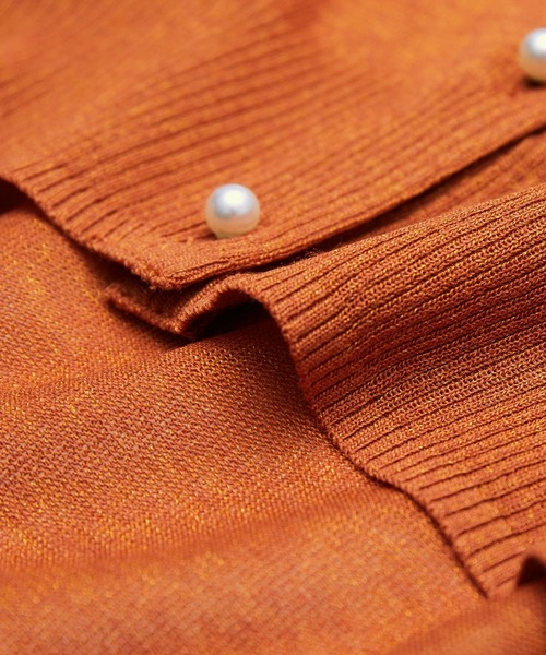 ROPE'（ロペ）の「イミテーションパールボタンカーディガン（カーディガン/ボレロ・レディース・オレンジ系その他2/ブラック/ベージュ系その他・38）」の13枚目の写真