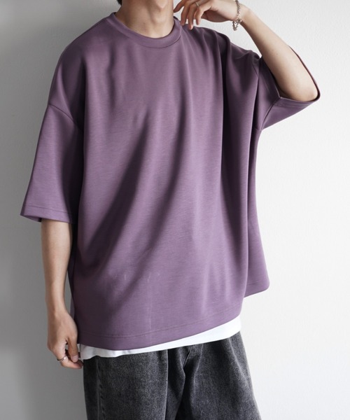 WEGO（ウィゴー）の「WEGO/【WEB限定】トロミドルマンTシャツ（Tシャツ/カットソー・メンズ・パープル/ホワイト/ブルー・MEDIUM/LARGE）」の12枚目の写真