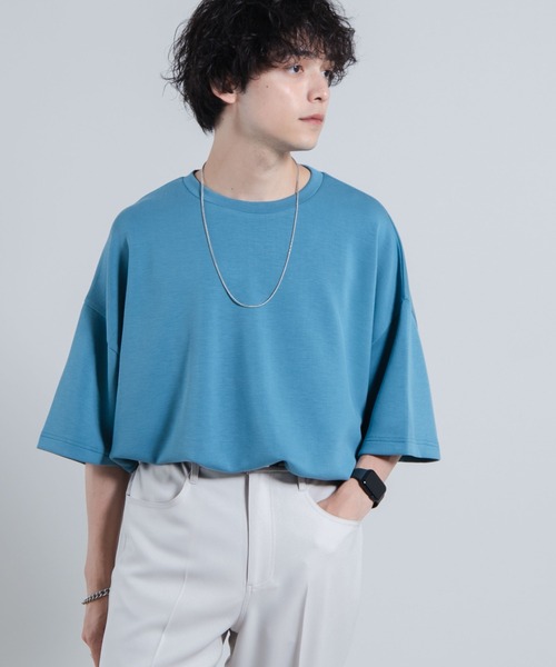 WEGO（ウィゴー）の「WEGO/【WEB限定】トロミドルマンTシャツ（Tシャツ/カットソー・メンズ・パープル/ホワイト/ブルー・MEDIUM/LARGE）」の9枚目の写真