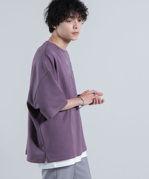 WEGO（ウィゴー）の「WEGO/【WEB限定】トロミドルマンTシャツ（Tシャツ/カットソー・メンズ・パープル/ホワイト/ブルー・MEDIUM/LARGE）」の20枚目の写真