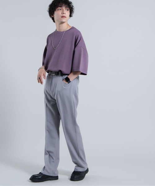 WEGO（ウィゴー）の「WEGO/【WEB限定】トロミドルマンTシャツ（Tシャツ/カットソー・メンズ・パープル/ホワイト/ブルー・MEDIUM/LARGE）」の11枚目の写真