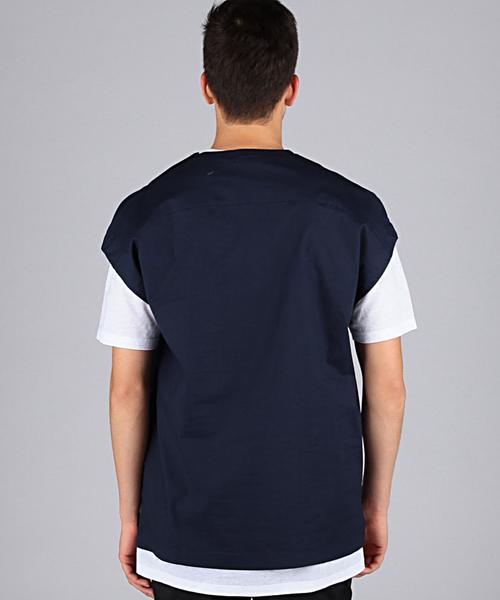 EN ROUTE（アンルート）の「ENR ブロードノースリーブシャツ●（シャツ/ブラウス・メンズ・ライトグレー/ネイビー・3/1/2）」の3枚目の写真