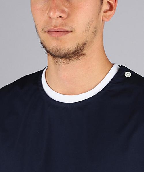 EN ROUTE（アンルート）の「ENR ブロードノースリーブシャツ●（シャツ/ブラウス・メンズ・ライトグレー/ネイビー・3/1/2）」の6枚目の写真