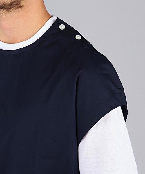 EN ROUTE（アンルート）の「ENR ブロードノースリーブシャツ●（シャツ/ブラウス・メンズ・ライトグレー/ネイビー・3/1/2）」の7枚目の写真