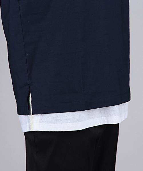 EN ROUTE（アンルート）の「ENR ブロードノースリーブシャツ●（シャツ/ブラウス・メンズ・ライトグレー/ネイビー・3/1/2）」の8枚目の写真