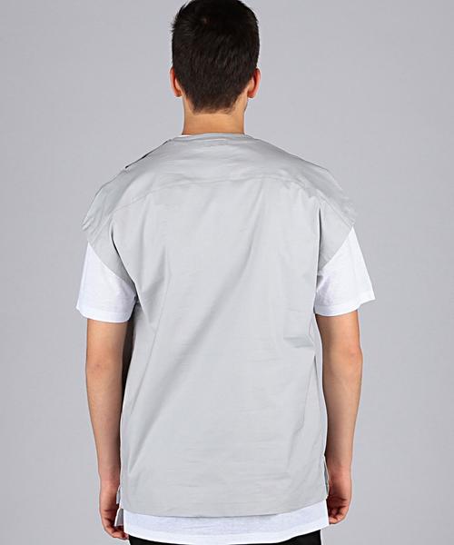 EN ROUTE（アンルート）の「ENR ブロードノースリーブシャツ●（シャツ/ブラウス・メンズ・ライトグレー/ネイビー・3/1/2）」の10枚目の写真