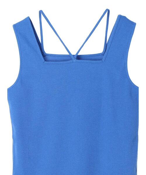 Green　Parks（グリーンパークス）の「マルチストラップテレコタンク（タンクトップ・レディース・ブラウン/ブラック/オフホワイト/ブルー・FREE）」の22枚目の写真